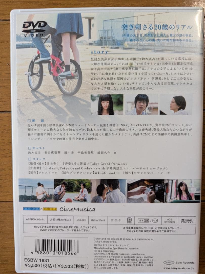 バードコール = bird call : 鈴木えみ、奥田恵梨華、田中圭