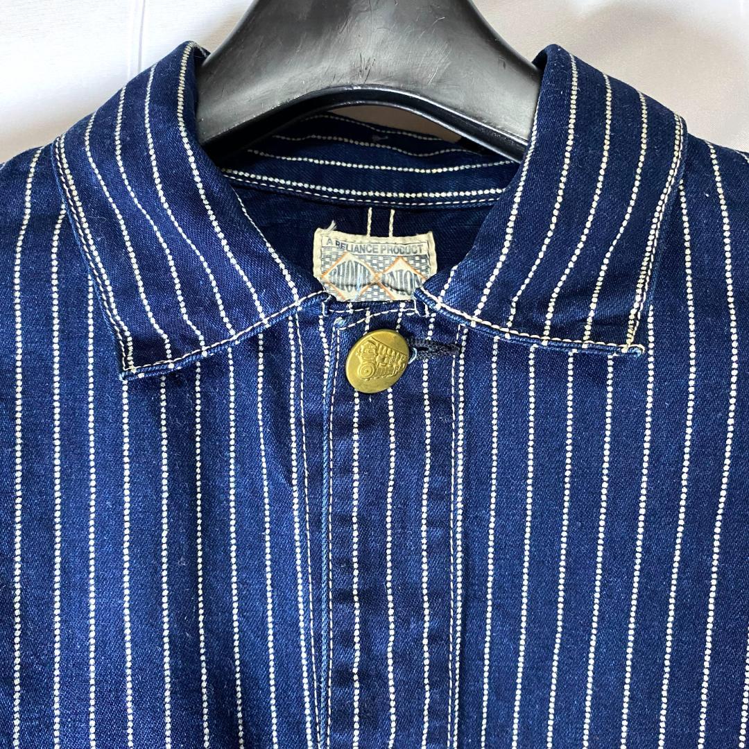 ジャケット・アウター 8HU INDIGO WABASH STRIPE CHORE JACKET 40
