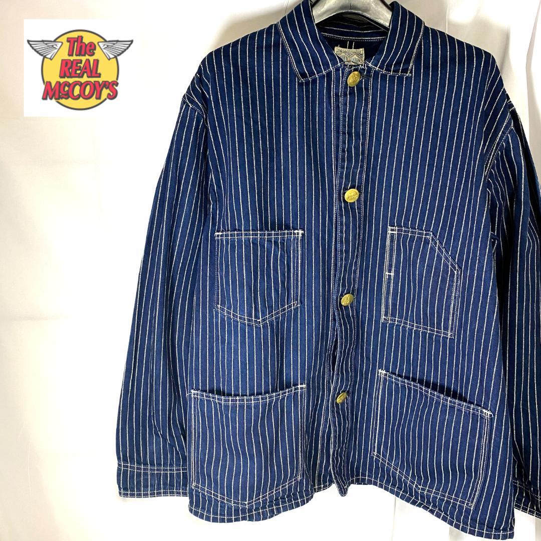 ジャケット・アウター 8HU INDIGO WABASH STRIPE CHORE JACKET 40