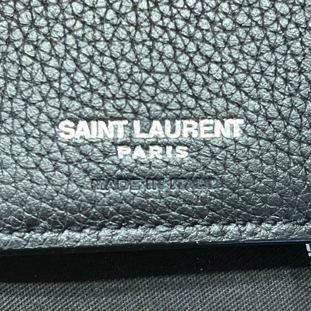 サンローラン YSL SAINT LAURENT ブラック三つ折り財布　正規品