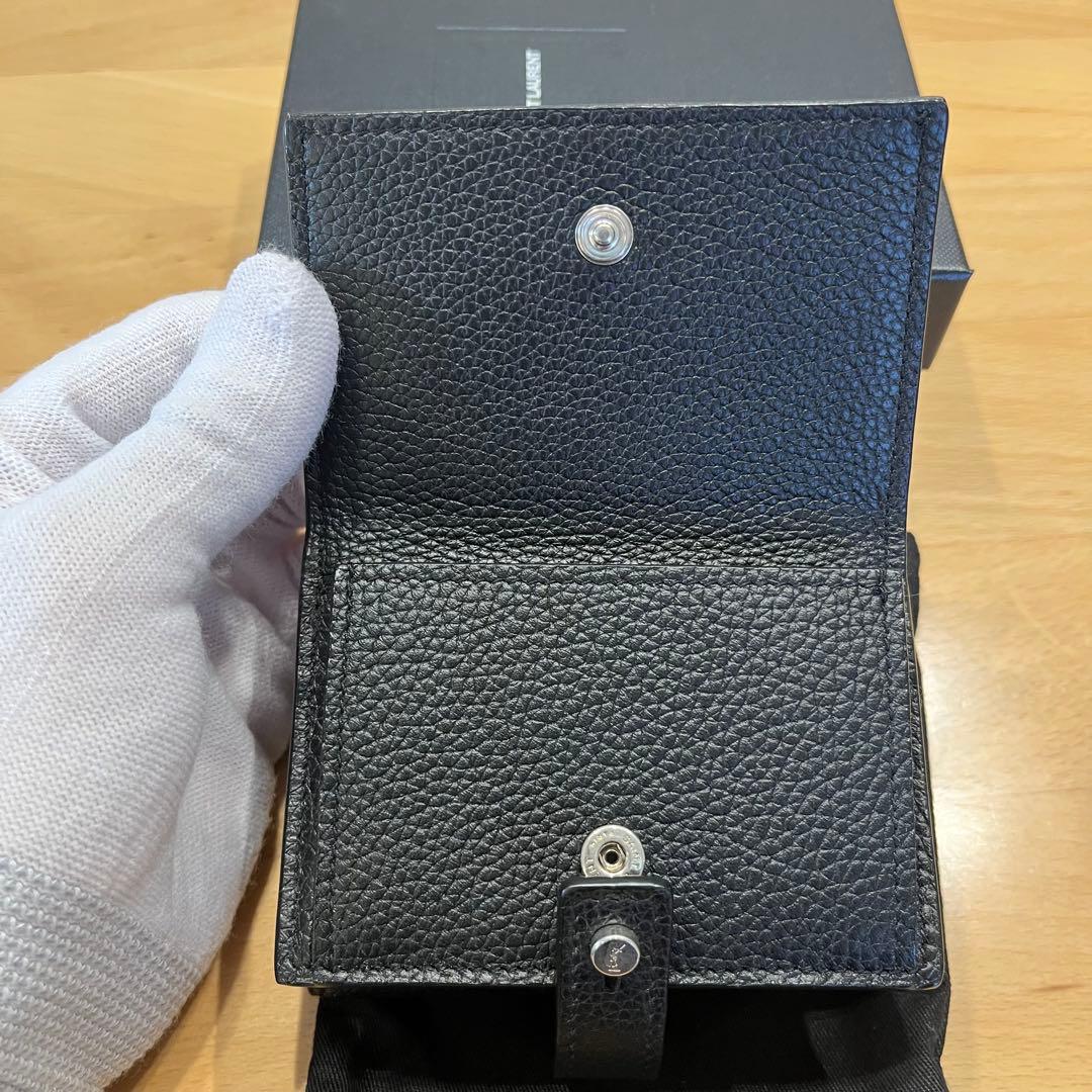 サンローラン YSL SAINT LAURENT ブラック三つ折り財布　正規品