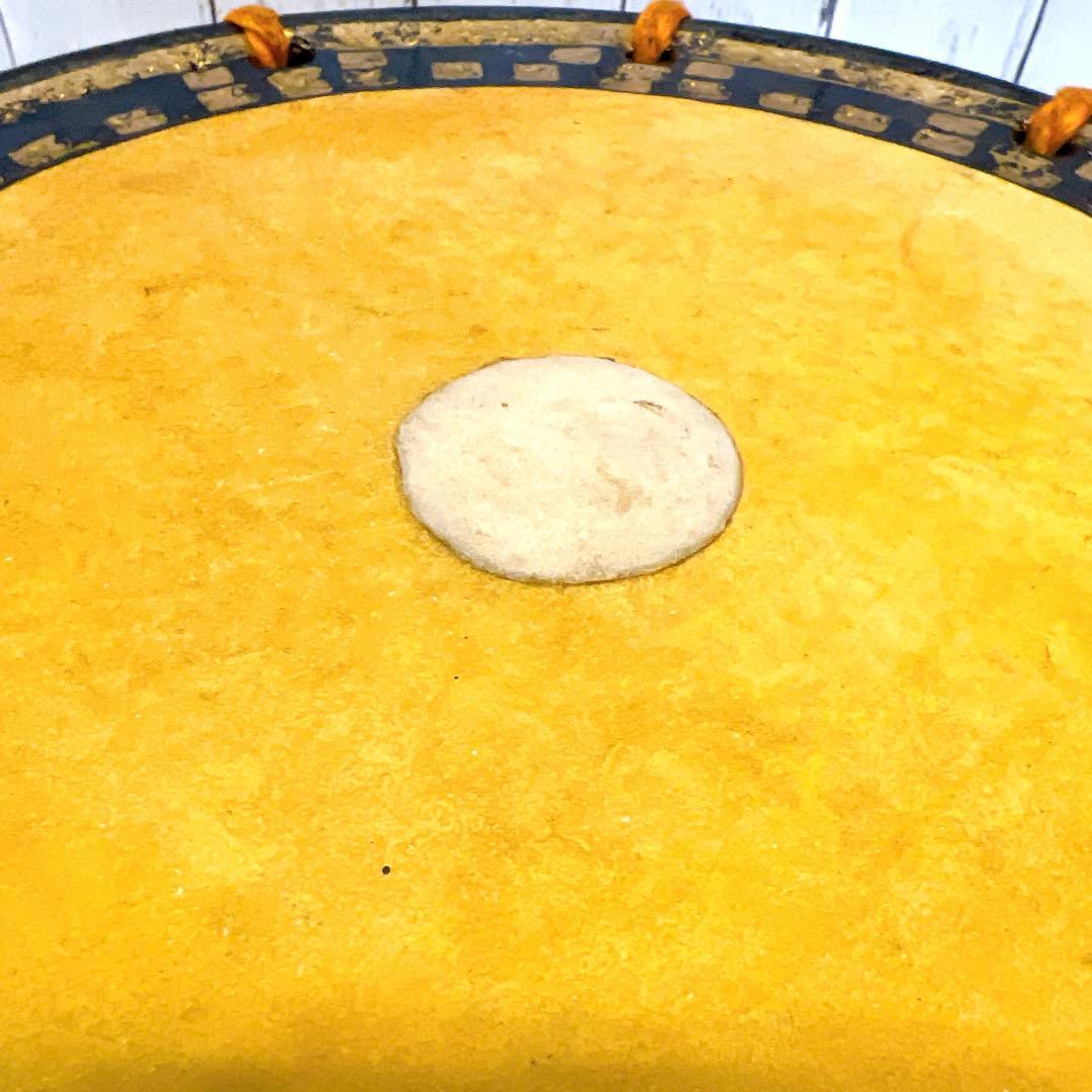 【良品】締め太鼓　バチ　34cm×18cm 打楽器　和太鼓