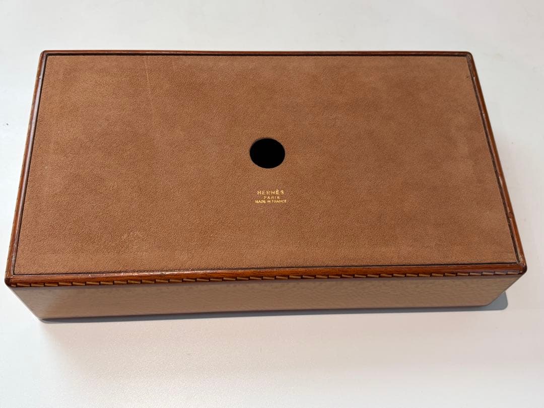 エルメス　ウッド ティッシュボックス