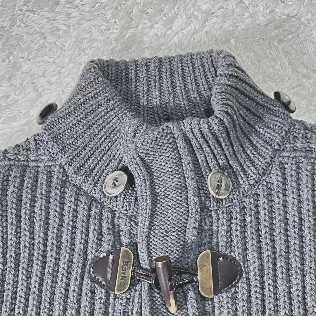 ✨　専用　✨　バーク ダッフルコート編込みジャケット ニット裏有 S〜M
