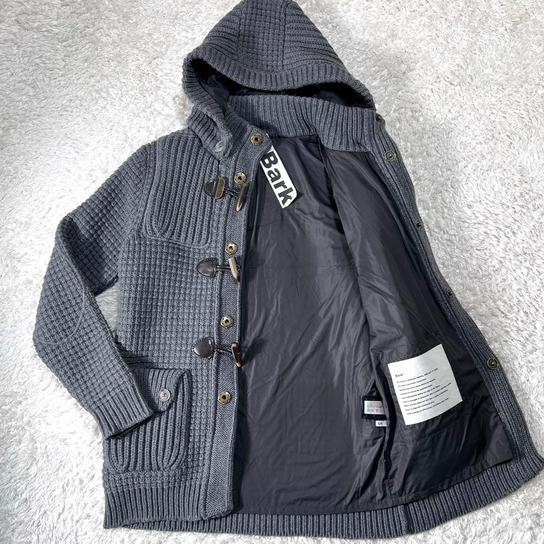 ✨　専用　✨　バーク ダッフルコート編込みジャケット ニット裏有 S〜M