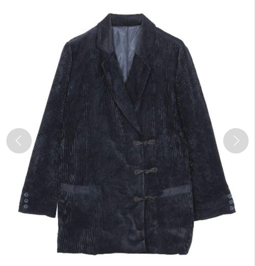 RAYON CORDUROY JACKET&PANTS SET ネイビー