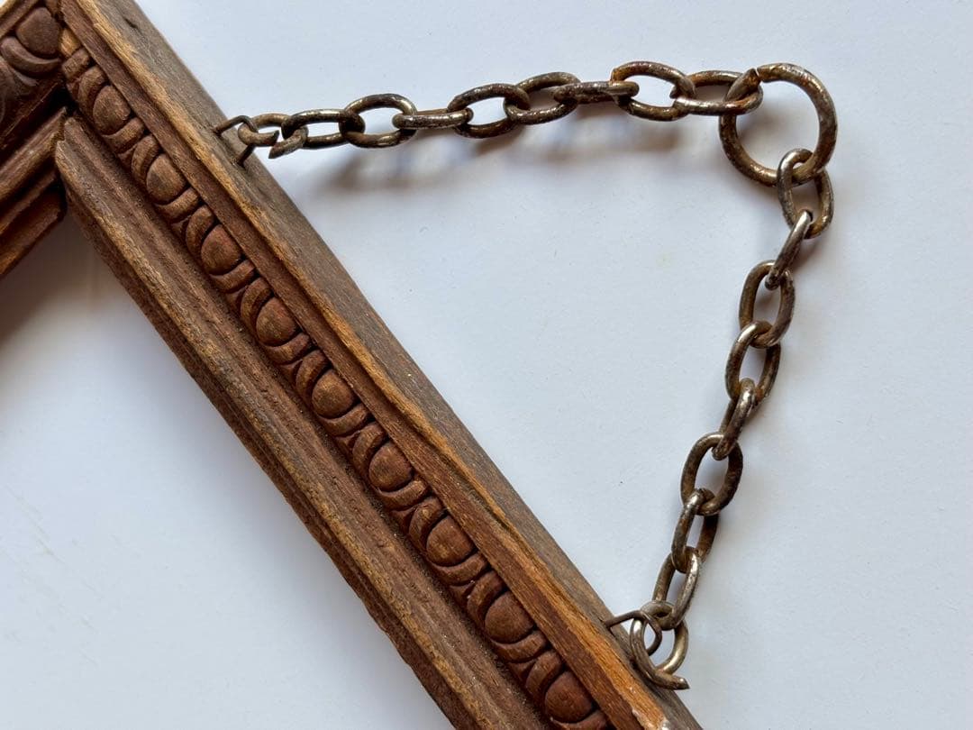フランスアンティーク 小さな木製額 12.7×17.5cm