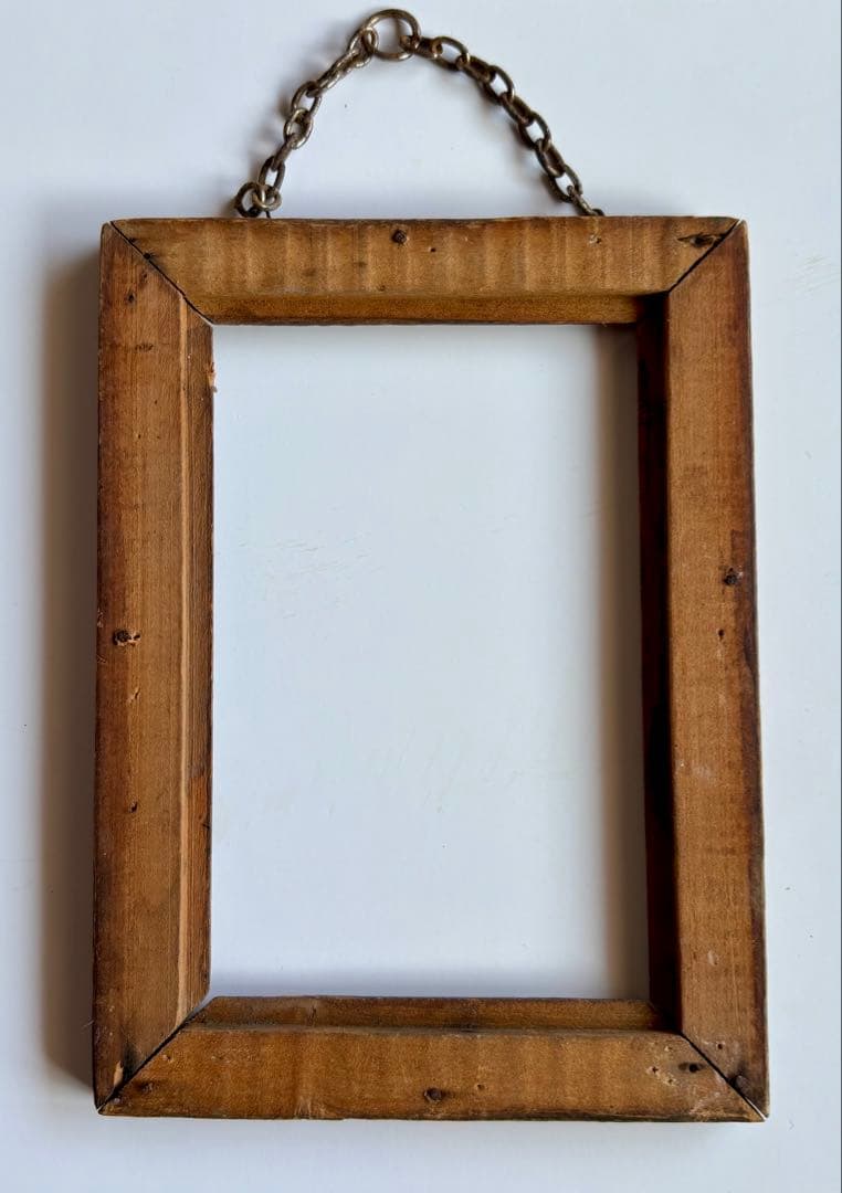フランスアンティーク 小さな木製額 12.7×17.5cm