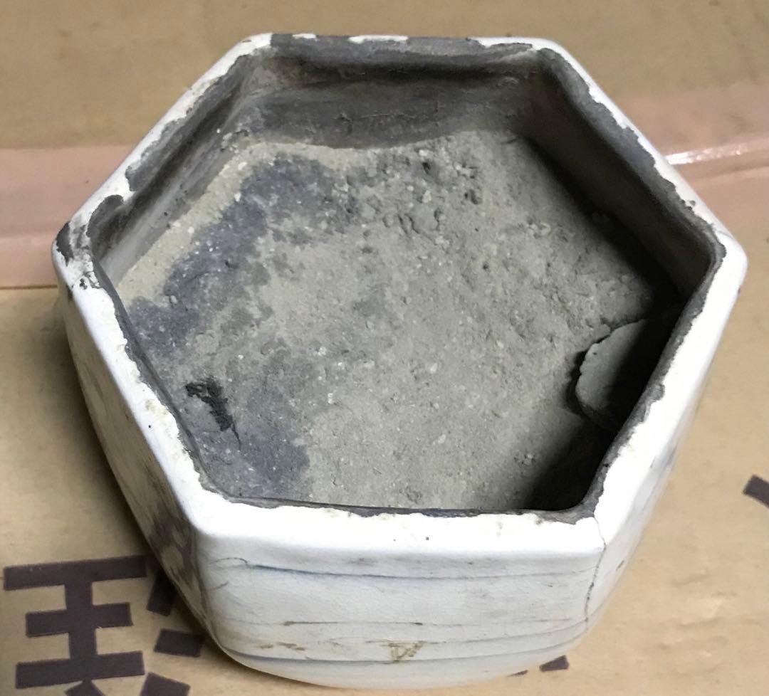 江戸時代後期　京焼　六角形火入れ　煙草盆セット