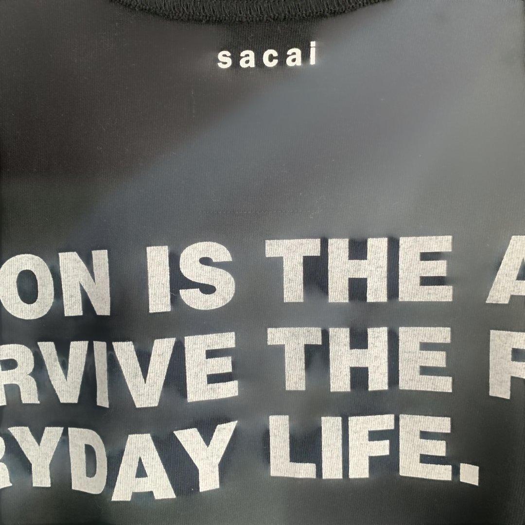 sacaiバックロゴTシャツ0