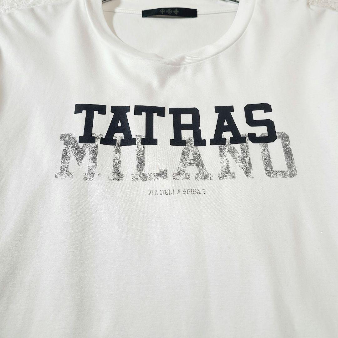 未使用級 訳あり タトラス ミラノ 半袖Tシャツ 袖刺繍ロゴ ビックサイズ