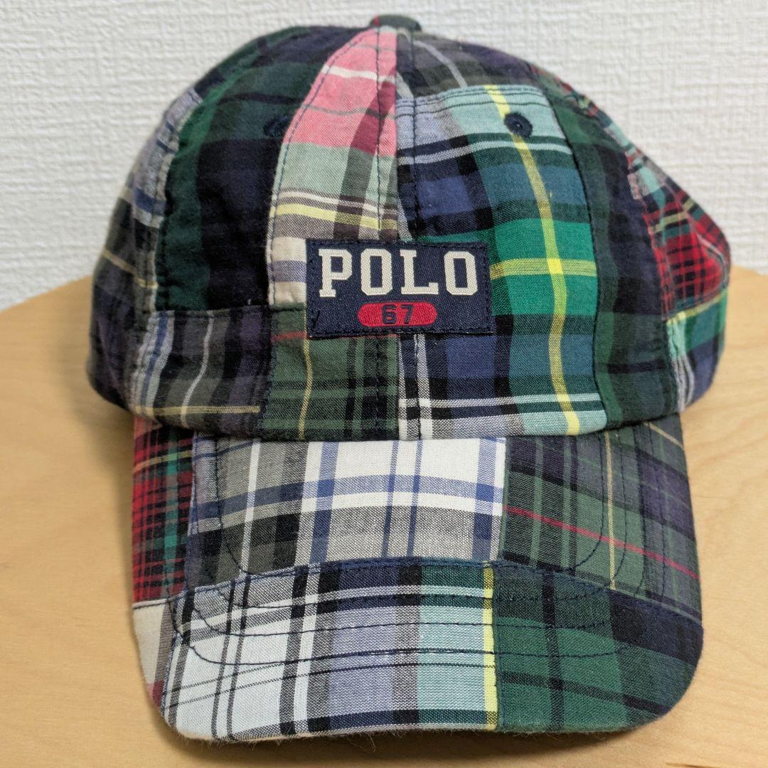POLO RALPHLAUREN マドラスチェックパッチワークキャップ