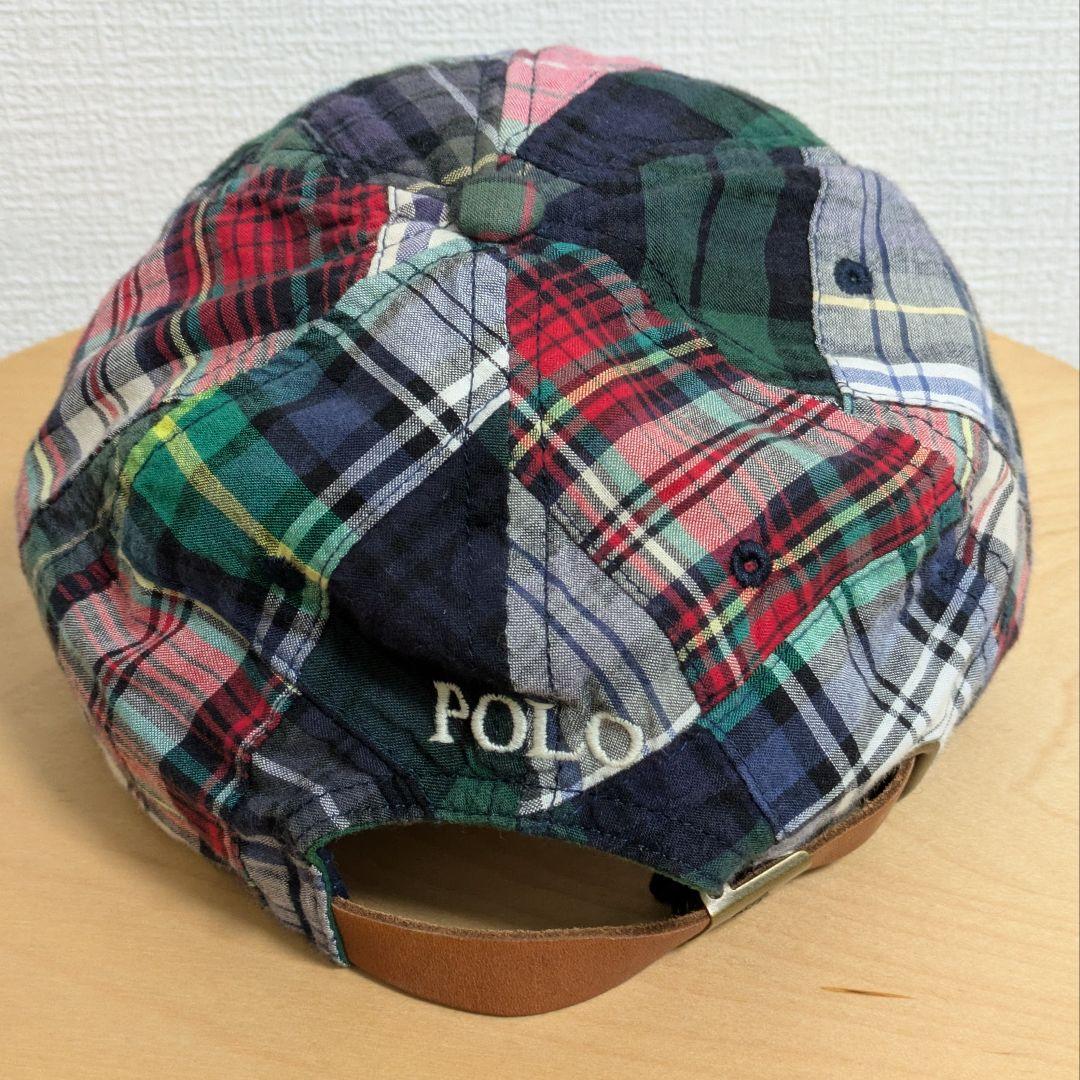 POLO RALPHLAUREN マドラスチェックパッチワークキャップ
