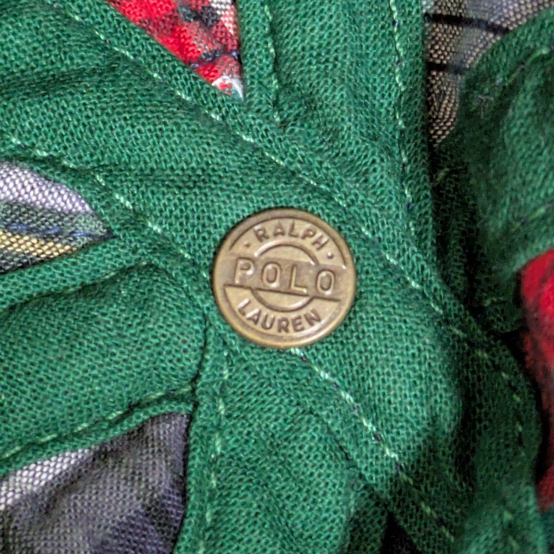 POLO RALPHLAUREN マドラスチェックパッチワークキャップ