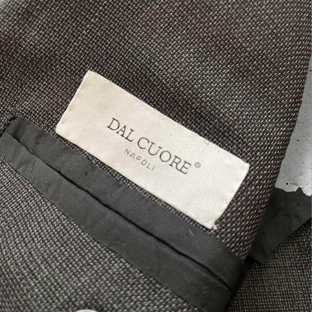 ダルクオーレDALCUORE⭐️44〜46⭐️春夏ウールジャケット⭐️チャコールグレー