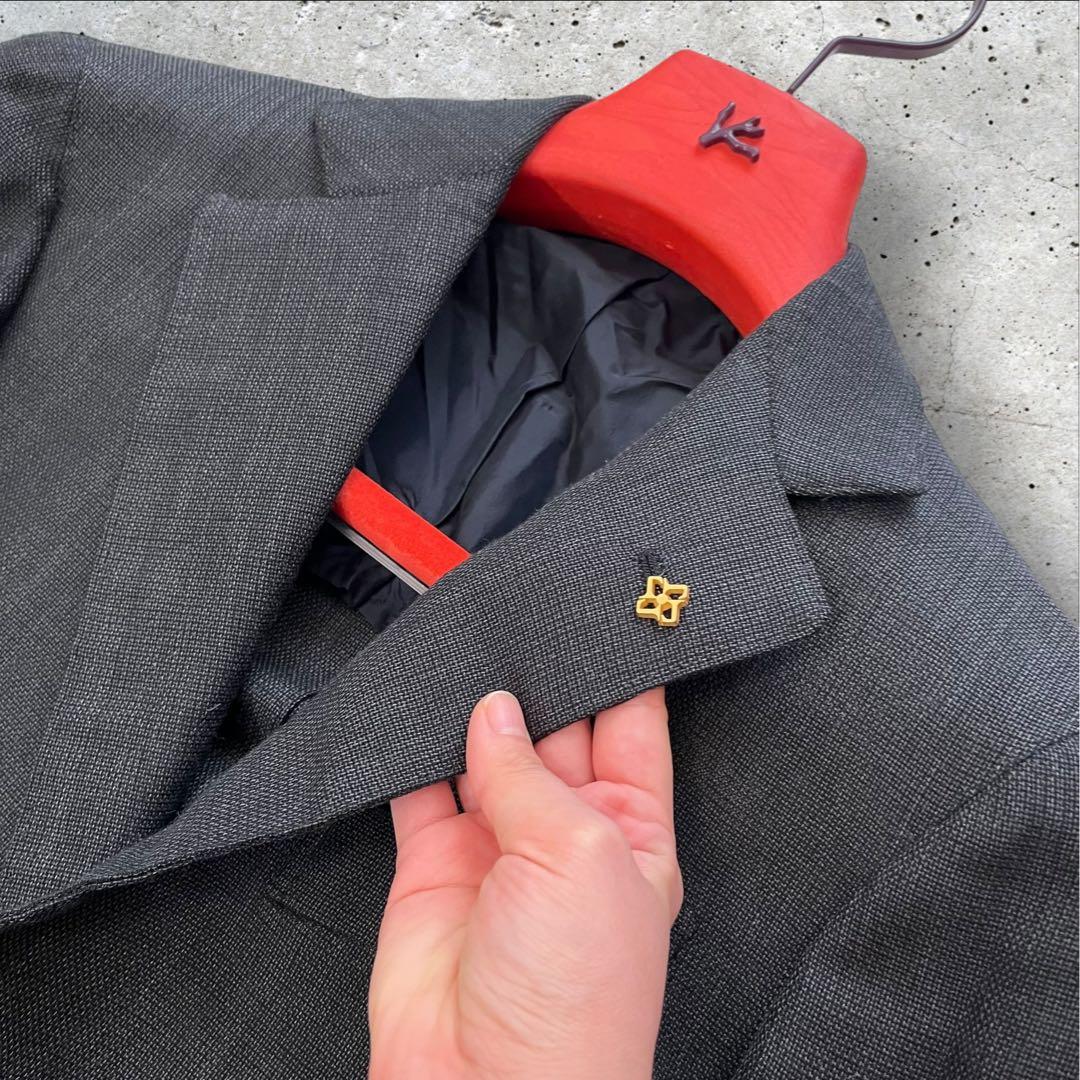 ダルクオーレDALCUORE⭐️44〜46⭐️春夏ウールジャケット⭐️チャコールグレー