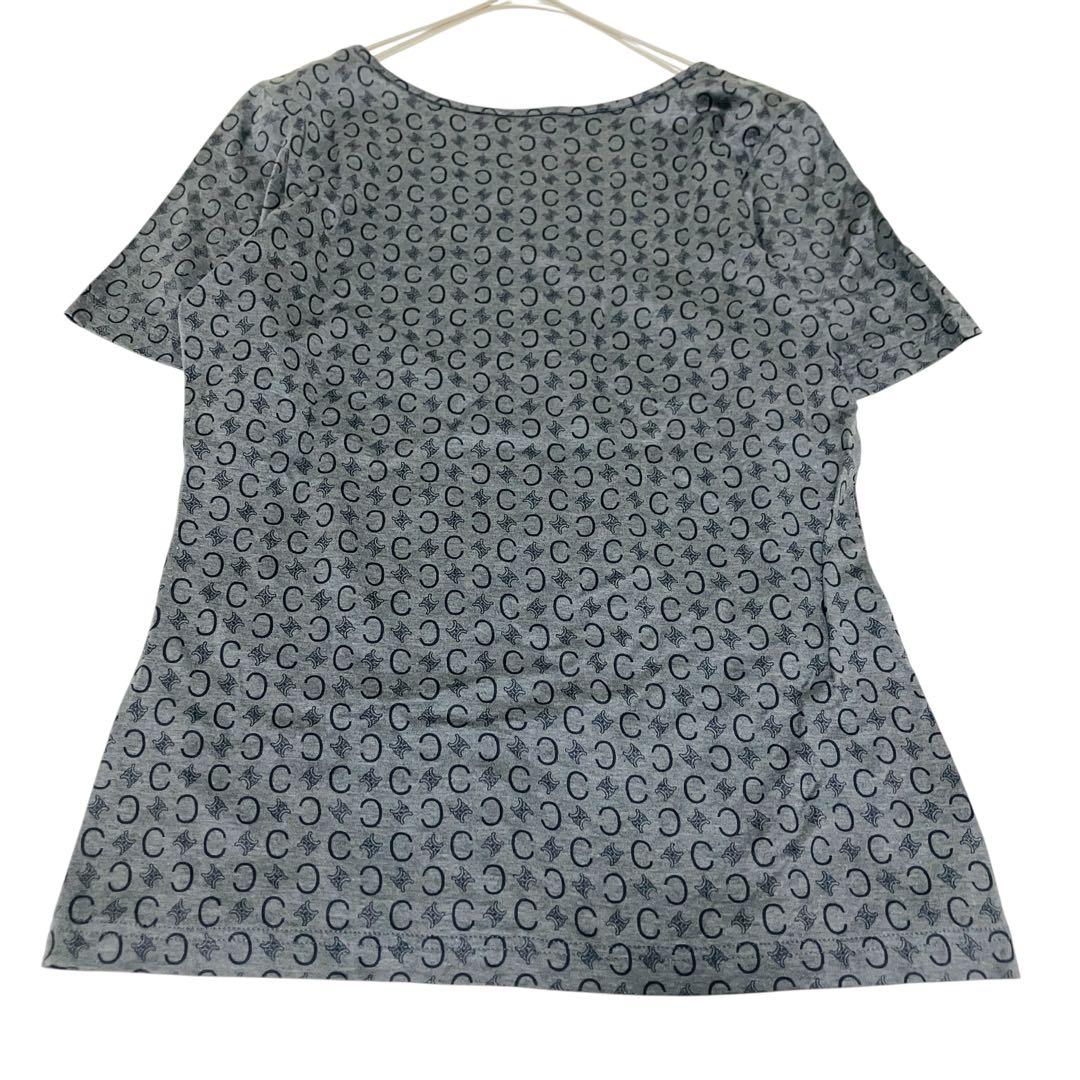 美品✨セリーヌ トリオンフ柄Tシャツ　カットソー　グレー　L 手洗い可能