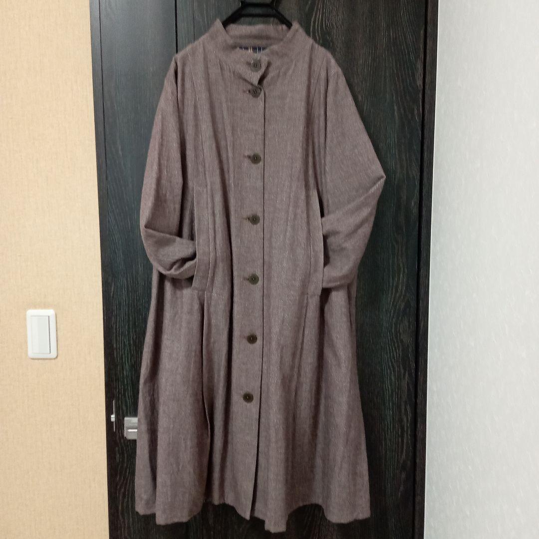 お値下げしました。美品です。コットンハウスAyaバンドカラータックコート