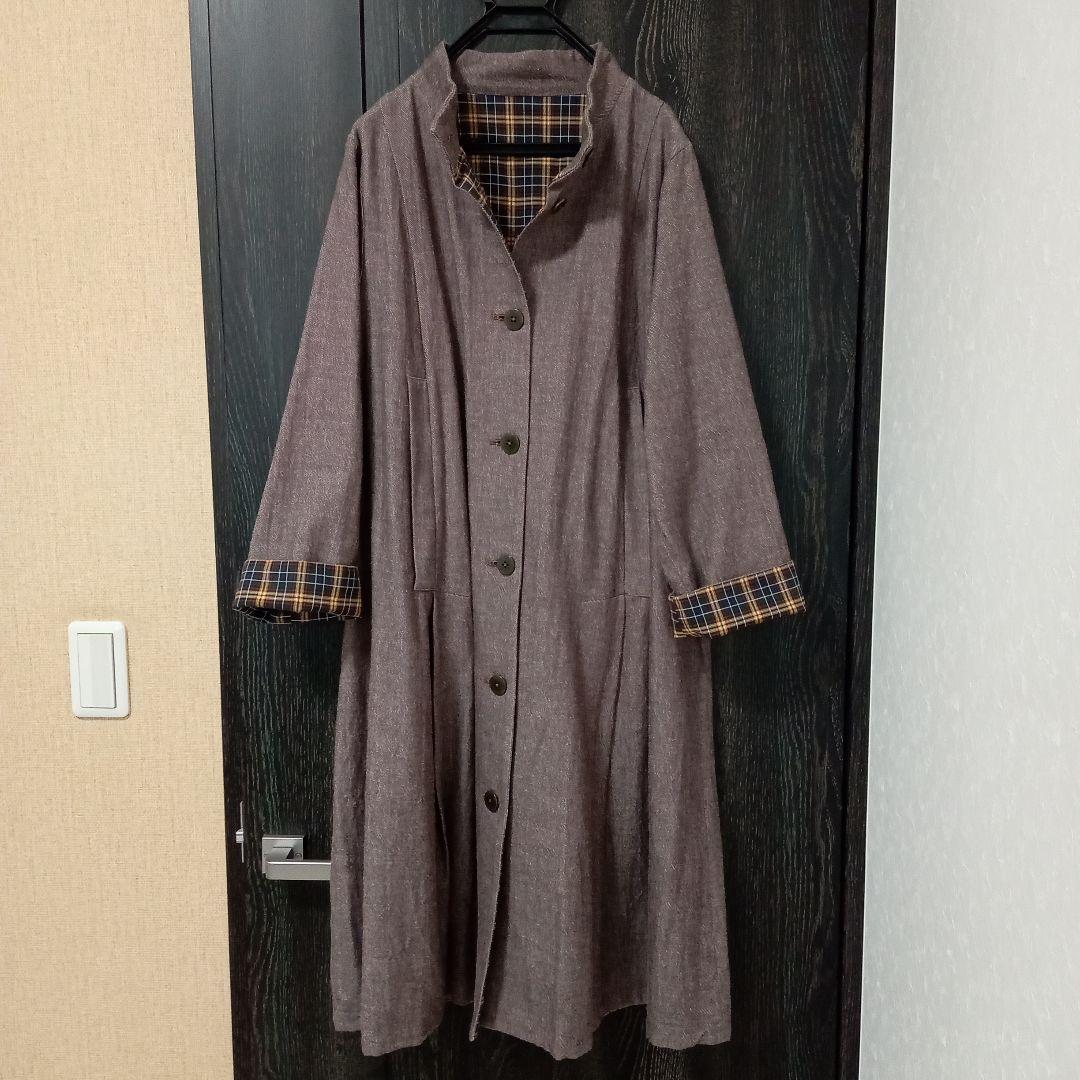 お値下げしました。美品です。コットンハウスAyaバンドカラータックコート