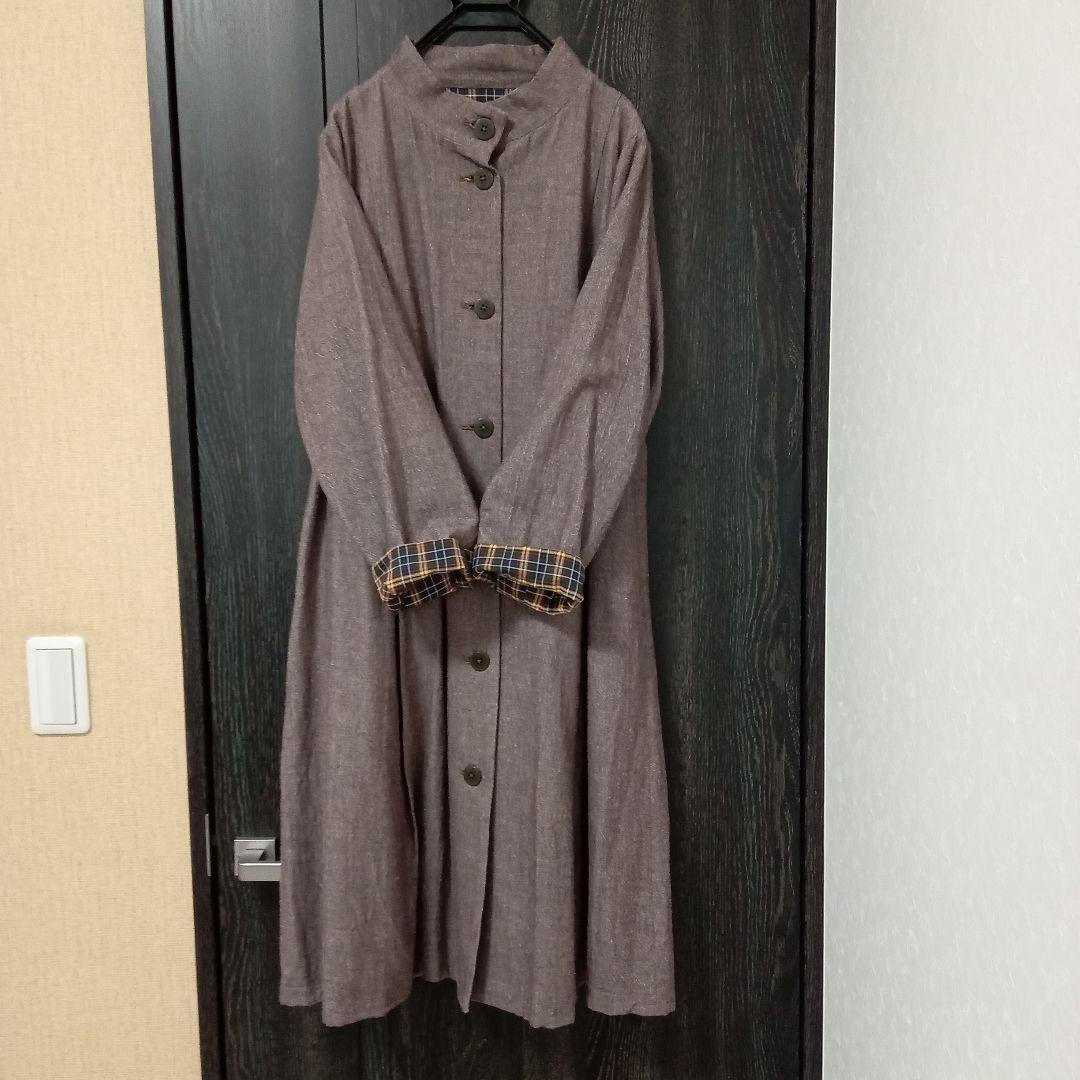 お値下げしました。美品です。コットンハウスAyaバンドカラータックコート