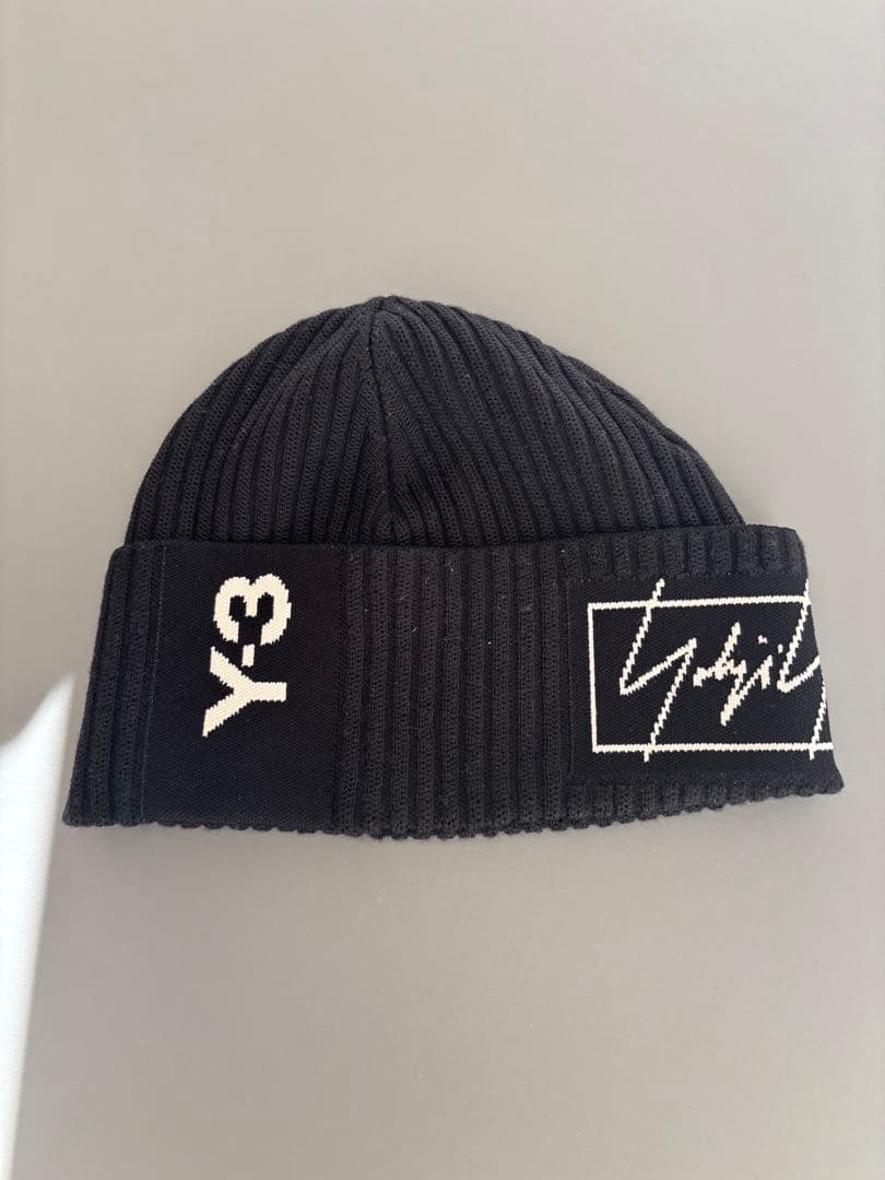 Y-3 黒 ニット帽 ビーニー