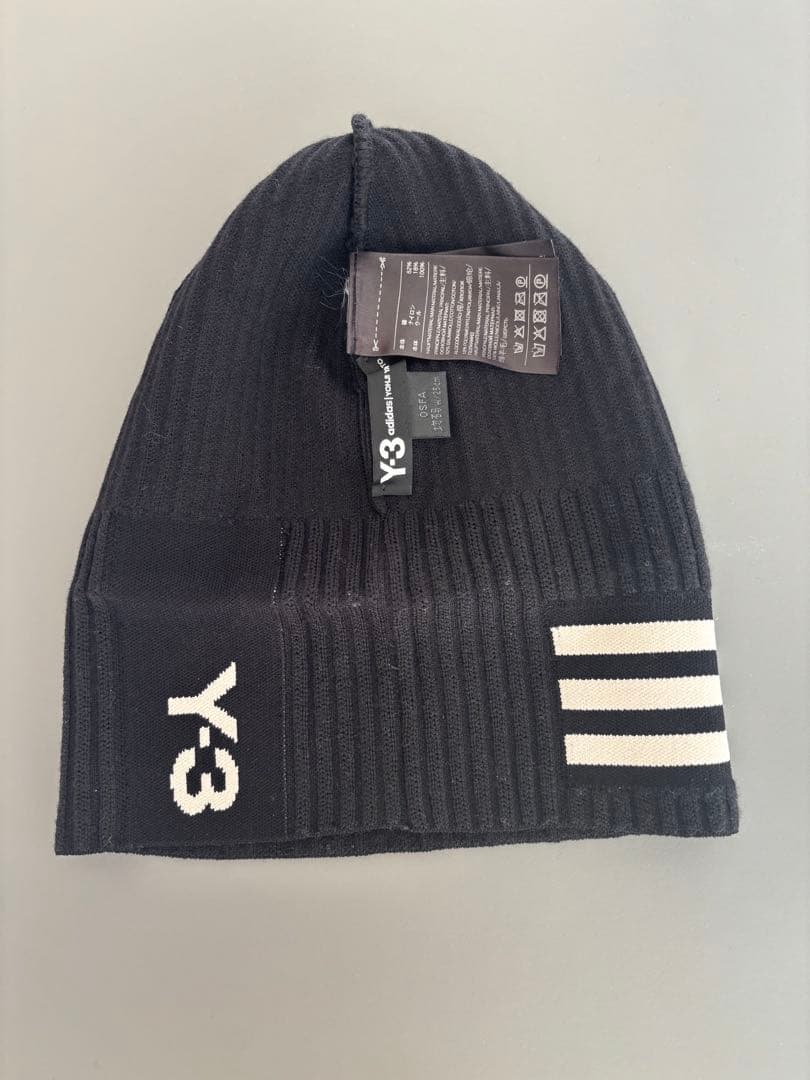 Y-3 黒 ニット帽 ビーニー