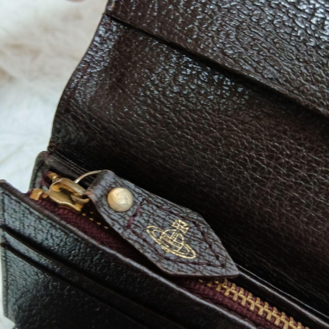 【Vivienne Westwood】オーブ　レザー ファスナー　3つ折り財布