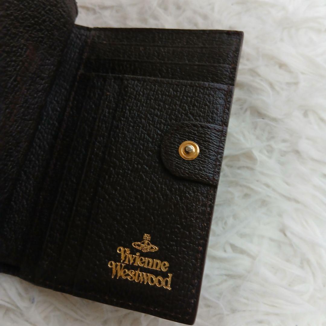 【Vivienne Westwood】オーブ　レザー ファスナー　3つ折り財布