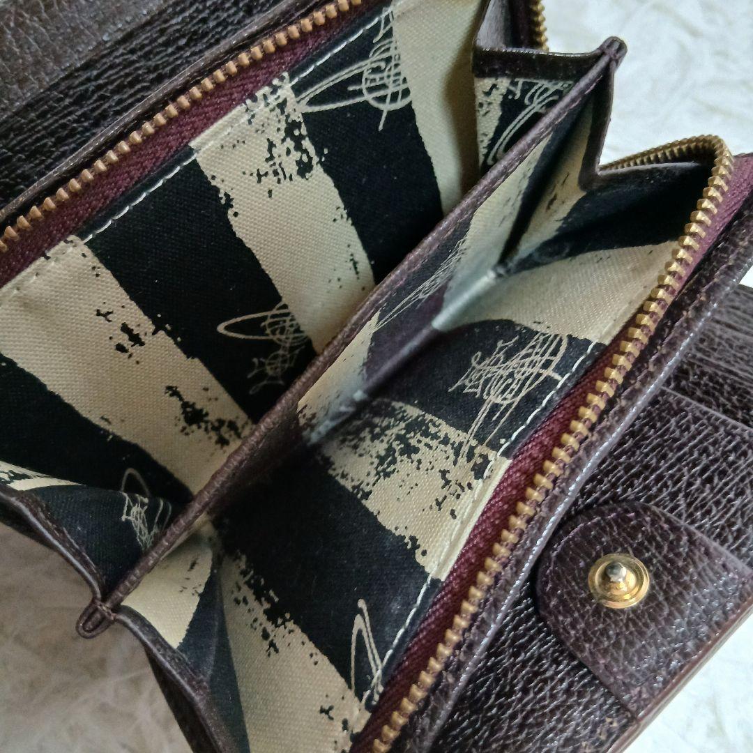 【Vivienne Westwood】オーブ　レザー ファスナー　3つ折り財布