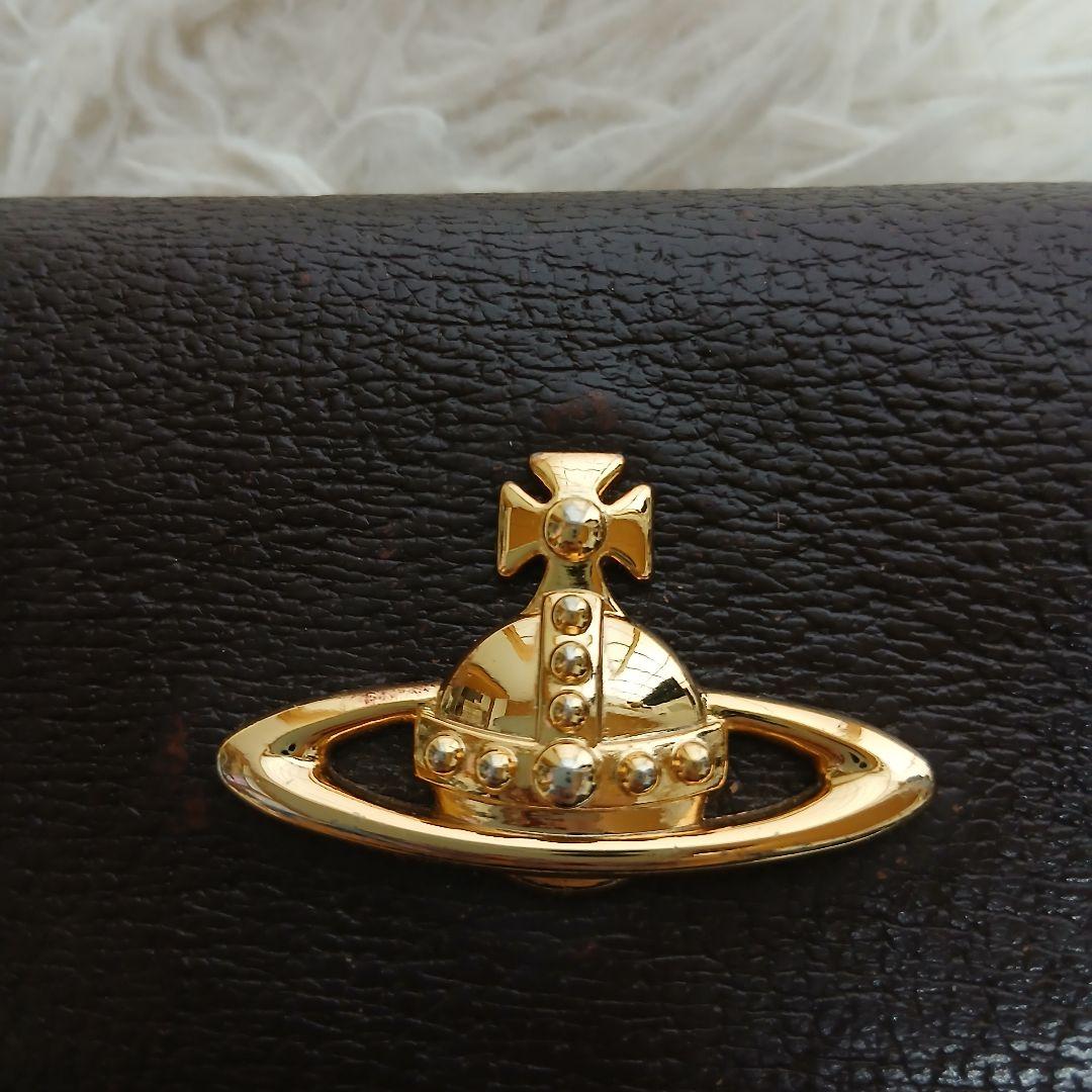 【Vivienne Westwood】オーブ　レザー ファスナー　3つ折り財布