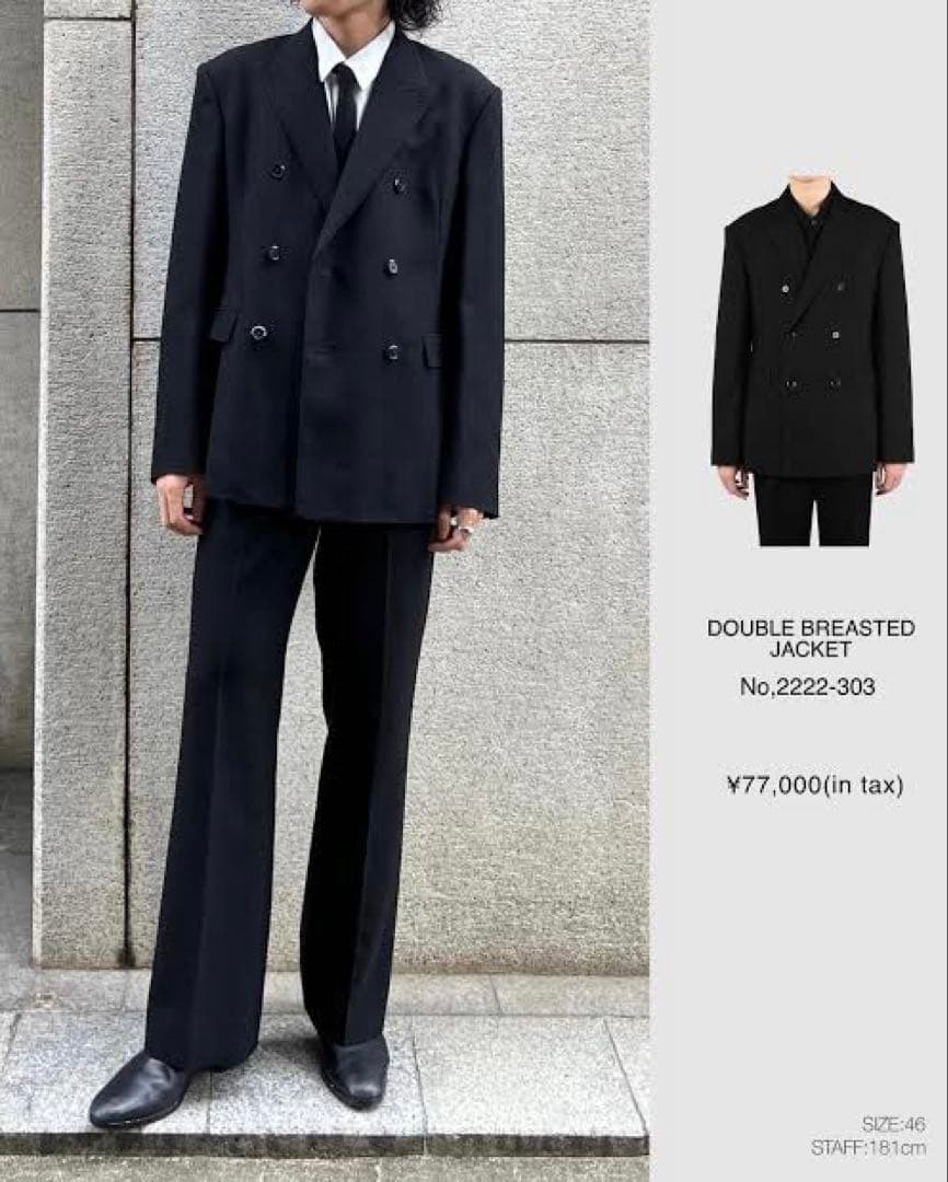 ジャケット・アウター ladmusician 22aw double breasted jacket
