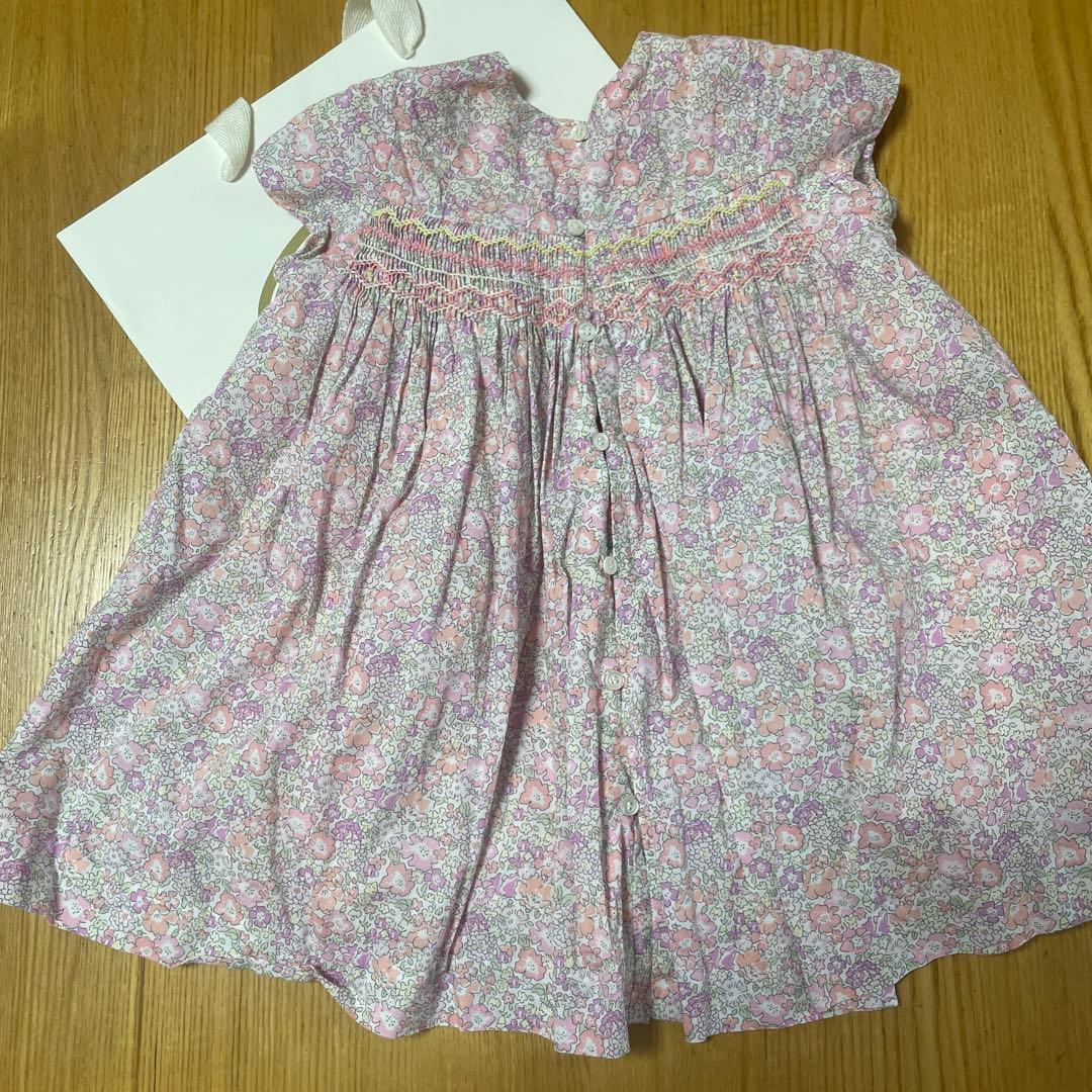 ⑨Bonpoint リバティ デュセス　スモッキングワンピース　3A