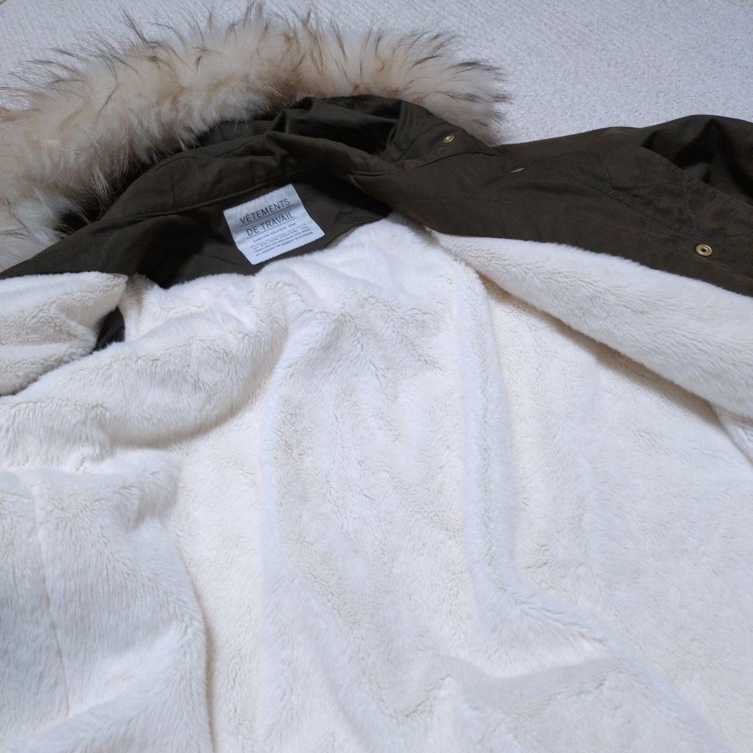 オリーブ色 モッズコート フード付き