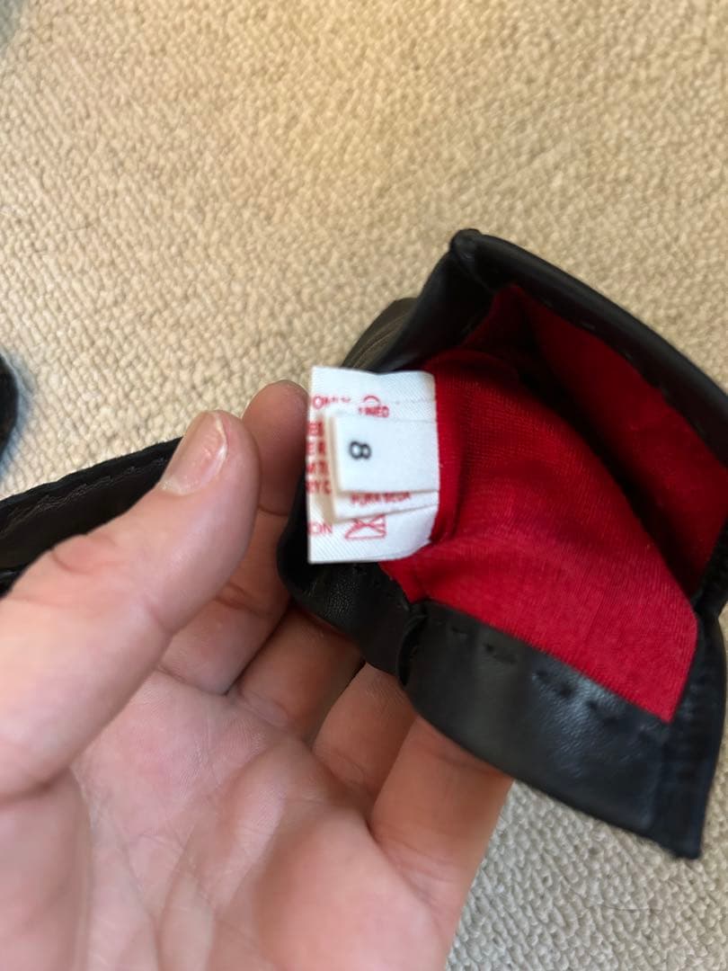 小物 DENTS leather silk globe size8