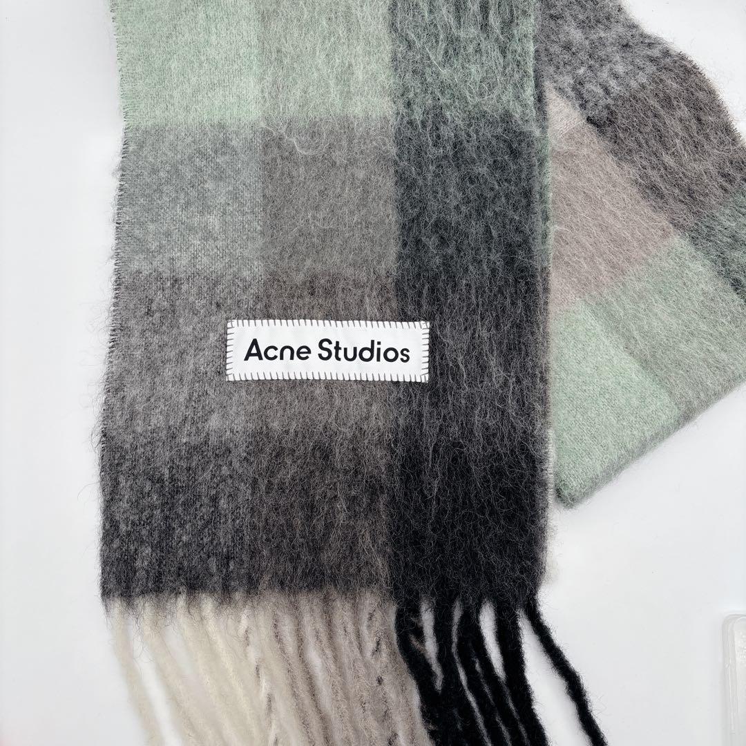 ほぼ使用感なし♡Acne Studios モヘアチェックスカーフ　マフラー