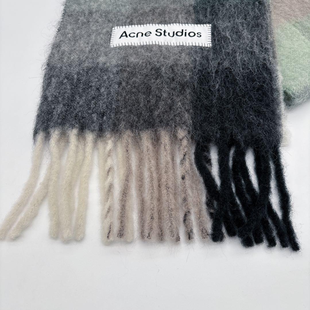 ほぼ使用感なし♡Acne Studios モヘアチェックスカーフ　マフラー