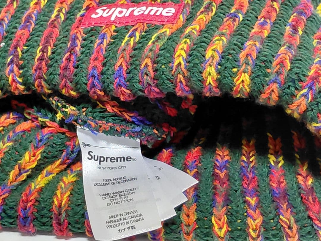 【極美品】 Supreme　Rainbow　Loose　Gauge　Beanie