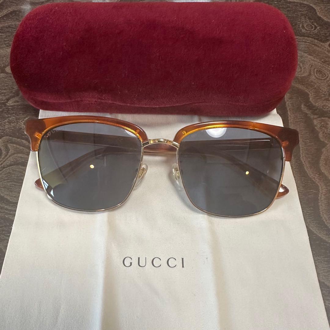 GUCCI ブラウン サングラス ケース付き