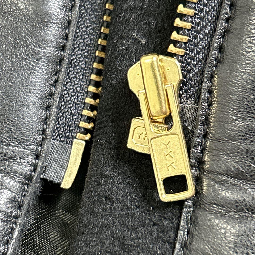 [訳あり]GUCCI /グッチ/カシミヤ混ウールコート 羊革 ゴールド金具　38