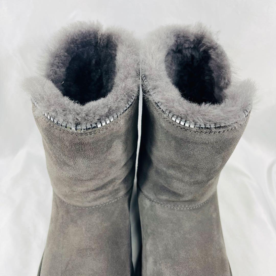 【美品】UGG FLORENCE フローレンス ジップデザインムートンブーツ