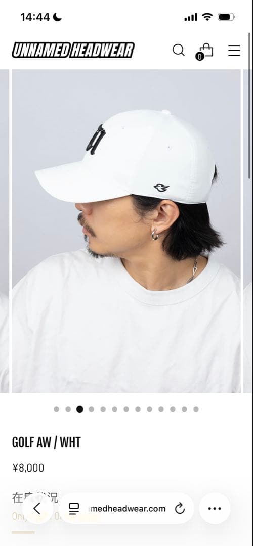 UNNAMED HEADWEAR GOLF AW / WHT キャップ　ホワイト