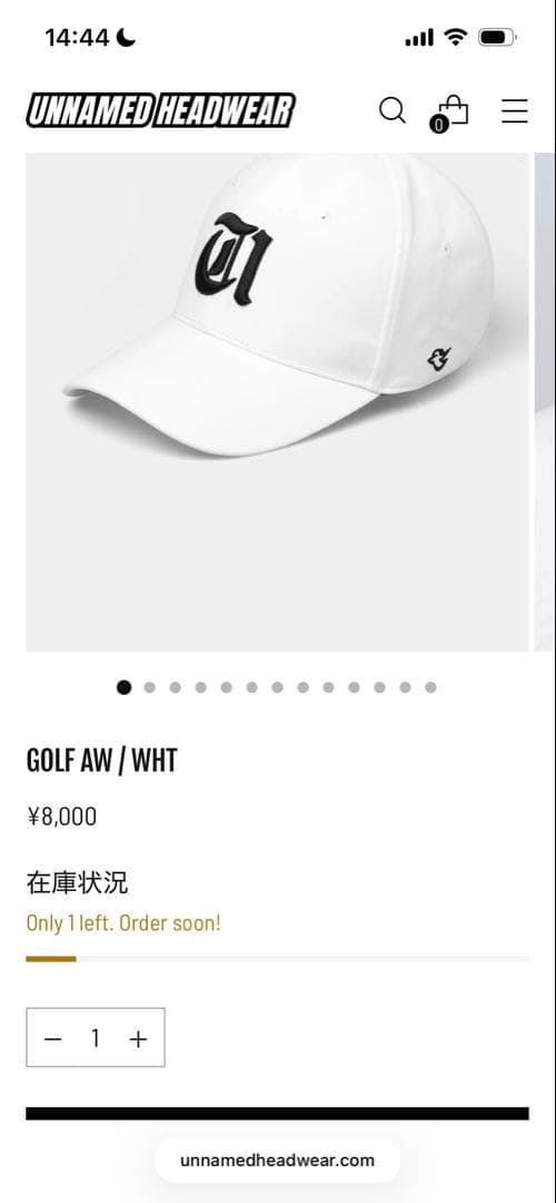 UNNAMED HEADWEAR GOLF AW / WHT キャップ　ホワイト