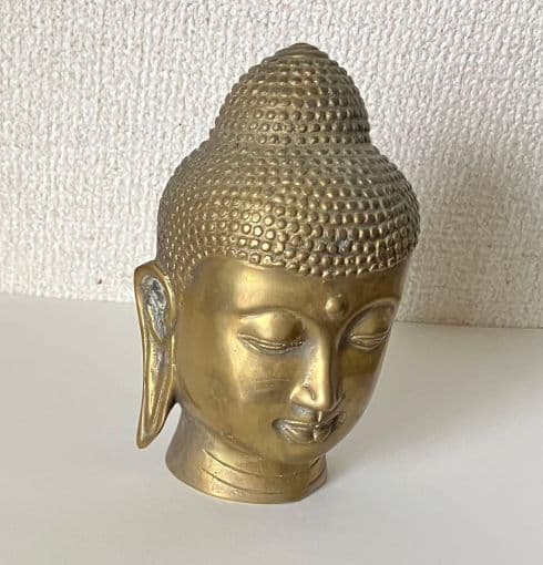 金属製 仏頭像 約15cm