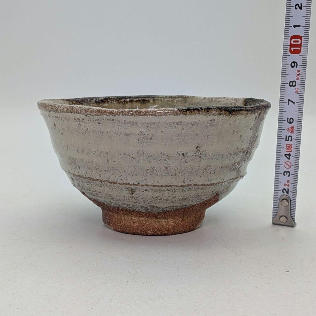 唐津焼 茶盌 四方桟共箱？共布？付き 抹茶碗 抹茶茶碗 茶道具 茶器 食器 在銘