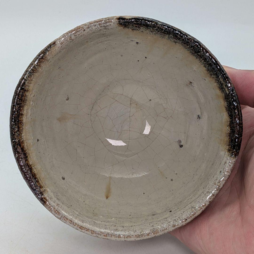 唐津焼 茶盌 四方桟共箱？共布？付き 抹茶碗 抹茶茶碗 茶道具 茶器 食器 在銘
