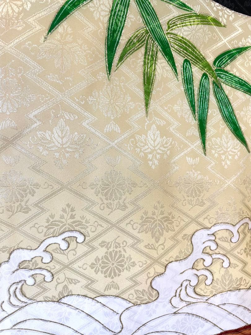 □男児　正絹セミアンティーク祝着 金刺繍鷹　お宮参り　初着　掛け着　襦袢付