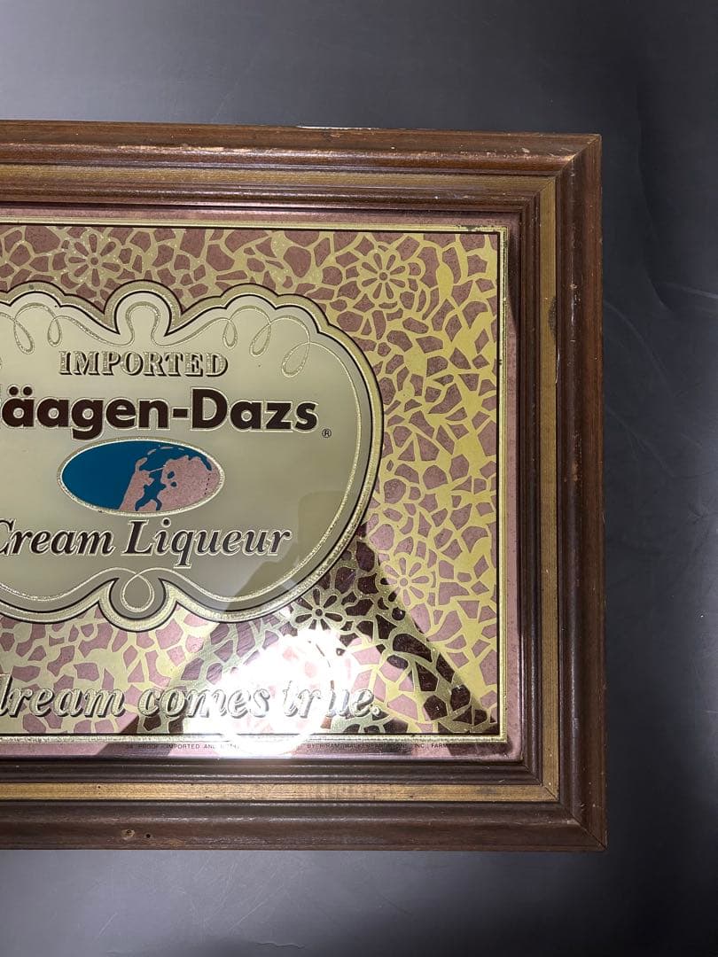 #153 Haagen-Dazs ハーゲンダッツ パブミラー ビンテージ 鏡