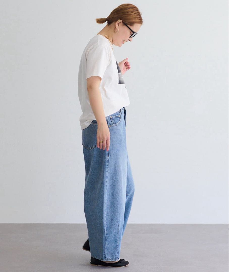 PUAL CE CIN デニム カーブレッグパンツLサイズ
