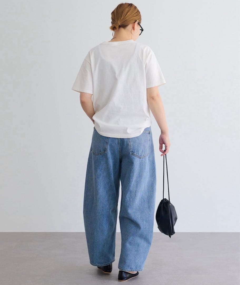 PUAL CE CIN デニム カーブレッグパンツLサイズ