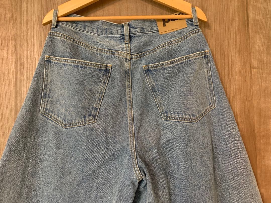 PUAL CE CIN デニム カーブレッグパンツLサイズ